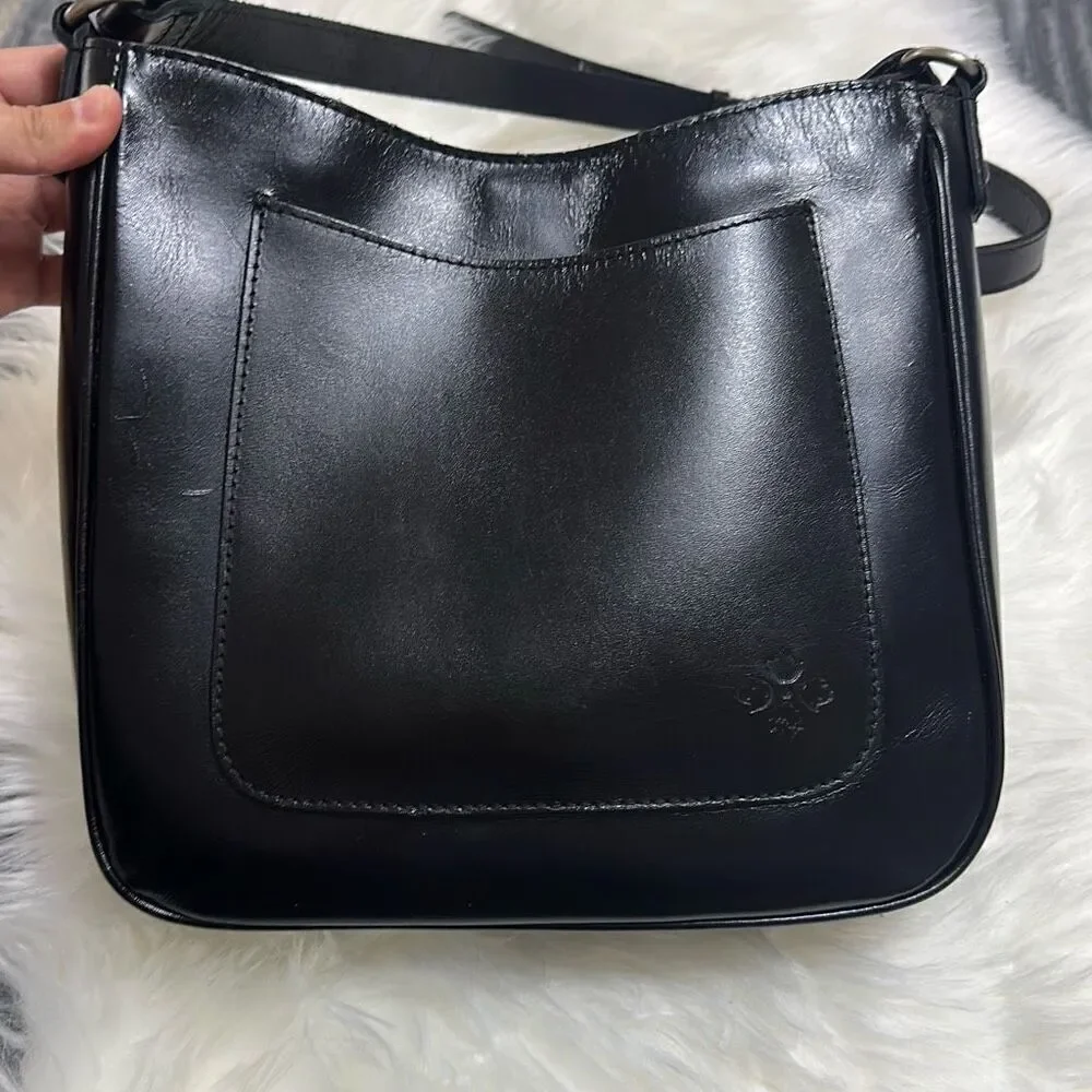 Patricia Nash Emeline Black Leather Crossbody Bag - Picture 2 of 13